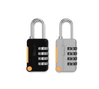 Combination Padlock, 2 Pack Small Waterproof Padlocks for School Gym Locker, Gate, Shed, 4 Digit Code Security Locks