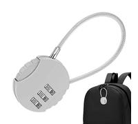 Combination Padlock - 3 Digit Metal Code Lock, Small Round Shape Security Lock, Resettable Keyless Safety Accessory | Ideal for Suitcases, School Lockers, Cabinets, Gym Storage