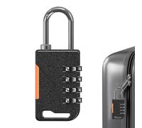 Combination Padlock - 4 Digit Resettable Security Lock, Heavy Duty Zinc Alloy Protection | 2.7x7cm Compact Code Lock With Manual Password Setting Zero Default Combination For Home Storage School Locke