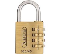 Combination Padlock - Brass - 4 Wheel - 40mm
