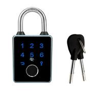 Combination Padlock,Fingerprint Bluetooth Padlock, Mobile APP, Smart Padlock, Touchscreen,Water Resistant, Suitable for Gym,Outdoor,Warehouse, Sports,Suitcase, Bike, School, Fence and Storage
