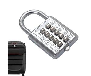 Combination Padlock for Locker,8/10 Digits Combo Locks for Lockers - Combination Security Padlock - for Toolbox, Sports Locker, Fence Small Lock