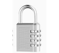 Combination Padlock for Outdoor Security, 4 Digit Resettable Outdoor Waterproof Padlock with Sturdy Construction, High Strength Zinc Alloy Body and Ha