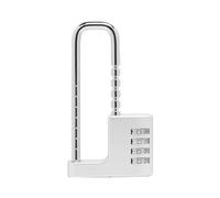 Combination Padlock, Heavy Duty Adjustable Long Padlock for Outdoor | Padlock with Code Long Shackle 4 Digit Password Padlock Squire Waterproof for School, Gym Locker, Shed, Garage-Silver