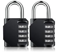 Combination Padlock Heavy Duty Lock - BeskooHome Waterproof 4-Digit Combination Lock for School, Gym, Outdoor Shed Locker - 2 Pack