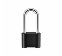 Combination Padlock with 4 Digit Code, Combination Padlock Outdoor Weatherproof 8mm Thick Shackle Heavy Duty High Security Combination Lock for Garage Fence Gate Shed Gym School (Black Long Shackle)