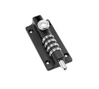 Combination Password Lock Bolt, 4 Keysafe Outside Combination Locking Bolt Anti-Tamper Security Proof Slide Bolt for Door, Cabinet, Storage (Black)