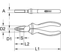 KS Tools Ergo 200mm Combination Plier