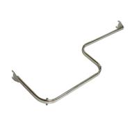 Combination Rail for Twin Slot Upright - 1000mm Chrome Steel Clothing Display with D Rail & Straight Bar, Ideal for Retail or Personal Use