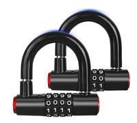 Combination Security Bike Lock, Heavy Duty Anti-Theft 4 Digital Combination U-Lock, for Road Bike, Electric Bike, Mountain Bike, Folding Bike