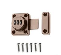 Combination Sliding Bolt Lock, Resettable Code, Keyless Entry Security, Anti-Tamper Screws, Zinc Alloy, for Shed Gate Garage Door(Red Bronze)