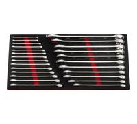 Combination Spanner Master Set 25Pc 6-32mm 15° Offset Jaw EVA Foam BOXO BX7004