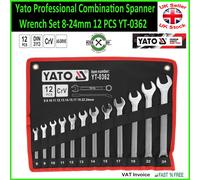 Combination Spanner Wrench Set 8-24mm 12 Pcs Yato Professional YT-0362