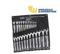 Blue Spot 04131 Combination Spanner Set 6-32 mm Chrome Van 25-piece with Storage Pouch