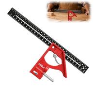 Combination Square 12"/300mm - 45/90° Engineers Speed Square with Bubble Level, Adjustable Set Square Carpentry Tool, Aluminium Ruler for Carpenters & Woodworkers