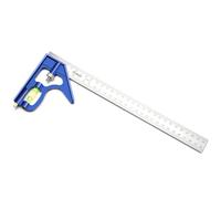 Combination Square 12Inch/300mm, Engineers Set Square, Stainless Steel Angle Ruler, Adjustable Carpentry Square 45/90 Degree with Bubble Level, Measuring Tool for Engineer Carpenter