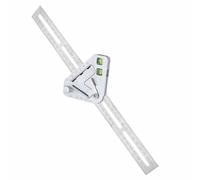 Combination Square Angle Ruler, Stainless Steel Square Carpentry Adjustable Multifunctional Right Angle Ruler Measurement Tool Metric and Imperial for Woodworking, Designers, Engineers