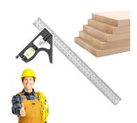 Combination Square - Precision Ruler for Chassis - Stainless Steel Adjustable Square Tool | for DIY Carpentry Electricity Metallurgy