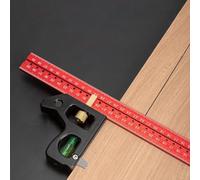 Combination Square, Stainless Steel Multifunctional Combination Square Long Movable Square Carpentry Tools for Woodworking Measurement(600mm)