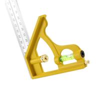 Combination Square, Straight Edge Ruler, 4.33in Machinist Carpentry Gauge, Precision Measurement Design, Authentic Multi Angle Function for Home, Improvement, Door, Window, Installation, Construction