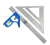 Combination Square Tool Set, Adjustable Carpenters Square Combo,7 Inch Metric Triangle Ruler,300mm Stainless Steel Roofing,Accurate Measuring Tool for Engineer Woodworking Framing,Pack of 2
