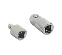 Combination Wrench Extender Tool - 2 Inch Slim Design for Tight Spaces 37-74 lb-ft Torque Quick Change 3/8 & 1/4 Driver Heads Non-Slip 6-Piece Set