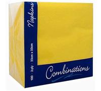 Combinations Napkins 2ply 100 Pieces for Parties/Events/Dinners/Home (Yellow)