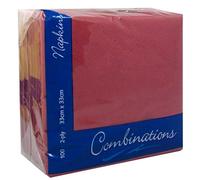 Combinations Wine Red Napkins 2ply 100 Pieces for Parties/Events/Dinners/Home