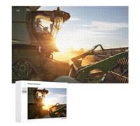 Combine At Sunset Jigsaw Puzzle, 1000 PCS, for Adults And Families, A Satisfying Project for Experienced Puzzlers, for Indoor Play