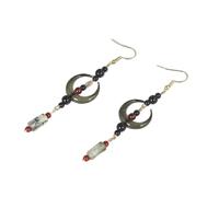 Combine tradition and modernity of ethnic earrings, fashion personalized contemporary aesthetic jewelry plastic/resin texture