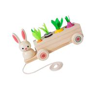 Combine with a lively wooden rabbit pulling carrot picking activity to promote fine motor skills and educational fun for preschoolers