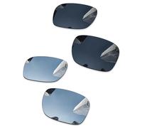 Combine8 2 Pairs Ploarized Replacement Lenses for Oakley Sylas OO9448 57mm Sunglasses - Black + Silver Titanium