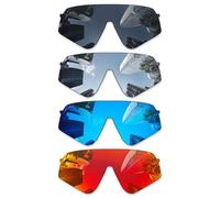 Combine8 4 Pieces Ploarized Replacement Lenses for Oakley Sutro Lite Sweep OO9465 Sunglasses - Black + Silver Titanium + Ice Blue + Fire Red