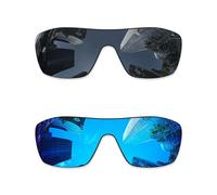 Combine8 Ploarized Replacement Lenses for Oakley Batwolf OO9101 Sunglasses - Black + Ice Blue