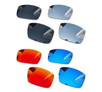 Combine8 Ploarized Replacement Lenses for Oakley Crankshaft OO9239 Sunglasses - Black + Silver Titanium + Ice Blue + Fire Red