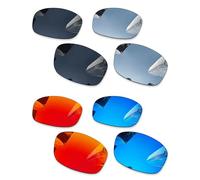 Combine8 Ploarized Replacement Lenses for Oakley Fives Squared OO9238/Fives 3.0/Fives Squared Asian Fit (AF) OO9214 Sunglasses - Black + Silver Titanium + Ice Blue + Fire Red
