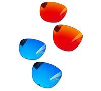 Combine8 Ploarized Replacement Lenses for Oakley Frogskins OO9013/Frogskins LX OO2043/Frogskins Mix OO9428/Frogskins Range OO9284 Sunglasses - Fire Red + Ice Blue