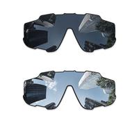 Combine8 Ploarized Replacement Lenses for Oakley Jaw-breaker OO9290/Jaw-breaker Asian Fit OO9270 Sunglasses - Black + Silver Titanium