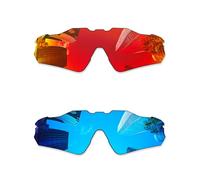 Combine8 Ploarized Replacement Lenses for Oakley Radar EV Pitch OO9211 Sunglasses - Fire Red + Ice Blue