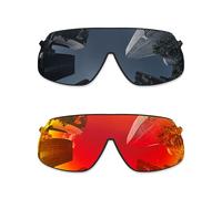 Combine8 Ploarized Replacement Lenses for Oakley Sutro Lite OO9463/Sutro Lite Asian Fit (AF) OO9463A Sunglasses - Black + Fire Red