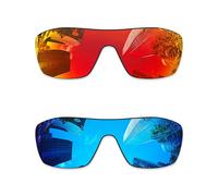 Combine8 Ploarized Replacement Lenses for Oakley Turbine Rotor OO9307 Sunglasses - Fire Red + Ice Blue
