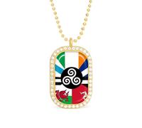 Combined Flag of The Celtic Nations Custom Photo Necklace Personalized Picture Pendant Memory Jewelry for Women