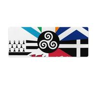 Combined Flag of The Celtic Nations Cute Gaming Mousepad Rubber Base Desk Mat for Home Office Laptop Computer