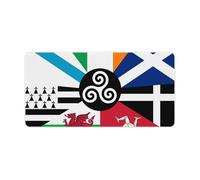 Combined Flag of The Celtic Nations Cute Gaming Mousepad Rubber Base Desk Mat for Home Office Laptop Computer