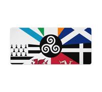 Combined Flag of The Celtic Nations Cute Gaming Mousepad Rubber Base Desk Mat for Home Office Laptop Computer