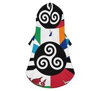 Combined Flag of The Celtic Nations Dog Hoodie Luxury Dog Clothes Winter Dog Jacket Pet Clothes Hoodie French Bulldog Teddy Pug Puppy Clothes M