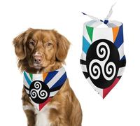 Combined Flag of The Celtic Nations Funny Dog Bandanas Puppy Triangle Scarf Washable Bib for Small Medium Large Pet