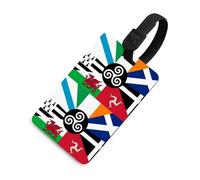 Combined Flag of The Celtic Nations Funny Luggage Tag Travel Suitcase Label with Privacy Name ID for Baggage Bag Backpack