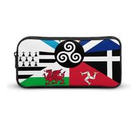 Combined Flag of The Celtic Nations Funny Pen Case Pencil High Capacity Pouch Stationery Bag Makeup Cosmetic Organizer For Men Women