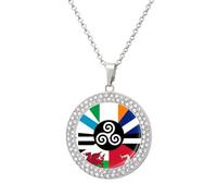 Combined Flag of The Celtic Nations Personalized Picture Necklace Photo Pendant Custom Memorial Jewelry for Women